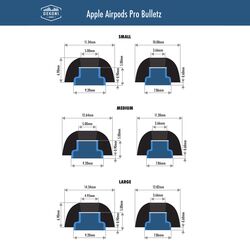 Bulletz Replacement Ear Tips for Apple AirPods Pro | Dekoni Audio