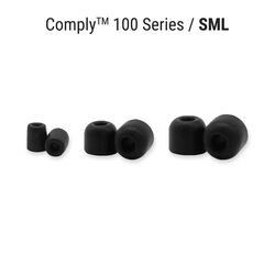 Multipack (SML) Comply 100 Series Black Foam Sleeves (Ear Tips) for Sound Isolating Earphones | Shure