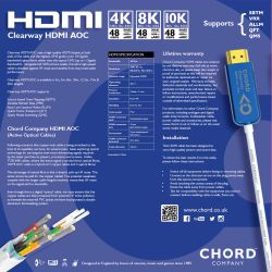 Clearway HDMI AOC Active Optical Cable | The Chord Company