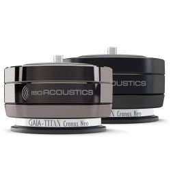 GAIA TITAN Cronos Neo Loudspeaker Isolation Feet (Dark Chrome / Black) | IsoAcoustics