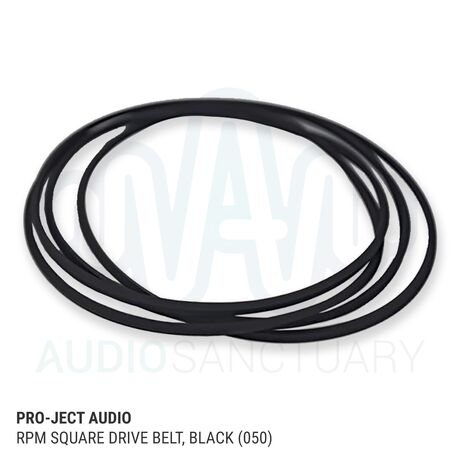 Official Replacement RPM Square Drive Belt, Black (050) | Pro-Ject Audio Systems