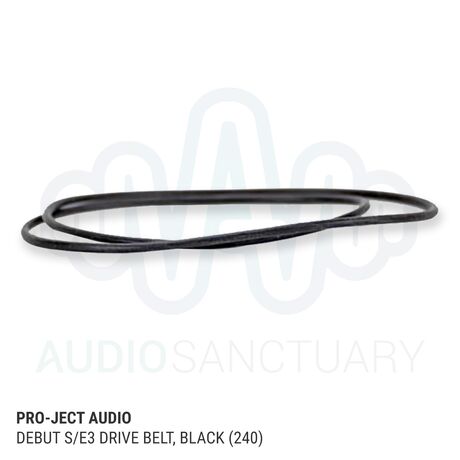 Official Replacement Debut S/E3 Drive Belt, Black (240) | Pro-Ject Audio Systems