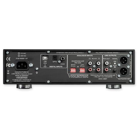 DHA V380 Balanced Headphone Amplifier + DAC + Preamplifier | Violectric