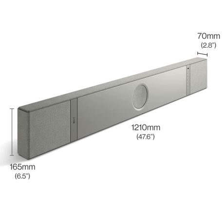 XIO Soundbar Wireless 5.1.2 Spatial Audio System (Silver Grey) | KEF Audio