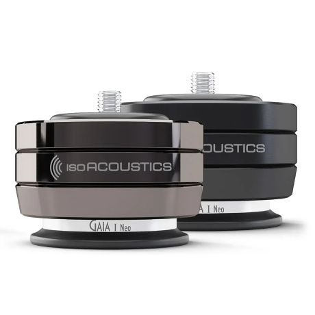 GAIA I Neo Loudspeaker Isolation Feet (Dark Chrome / Black) | IsoAcoustics