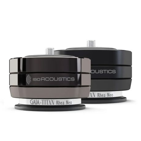 GAIA TITAN Rhea Neo Loudspeaker Isolation Feet (Dark Chrome / Black) | IsoAcoustics