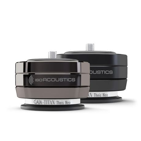GAIA TITAN Theis Neo Loudspeaker Isolation Feet (Dark Chrome / Black) | IsoAcoustics